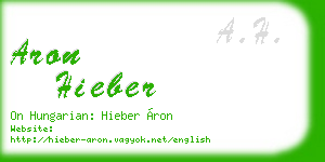 aron hieber business card