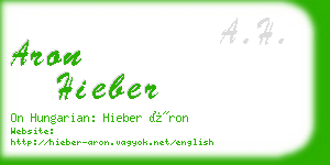 aron hieber business card